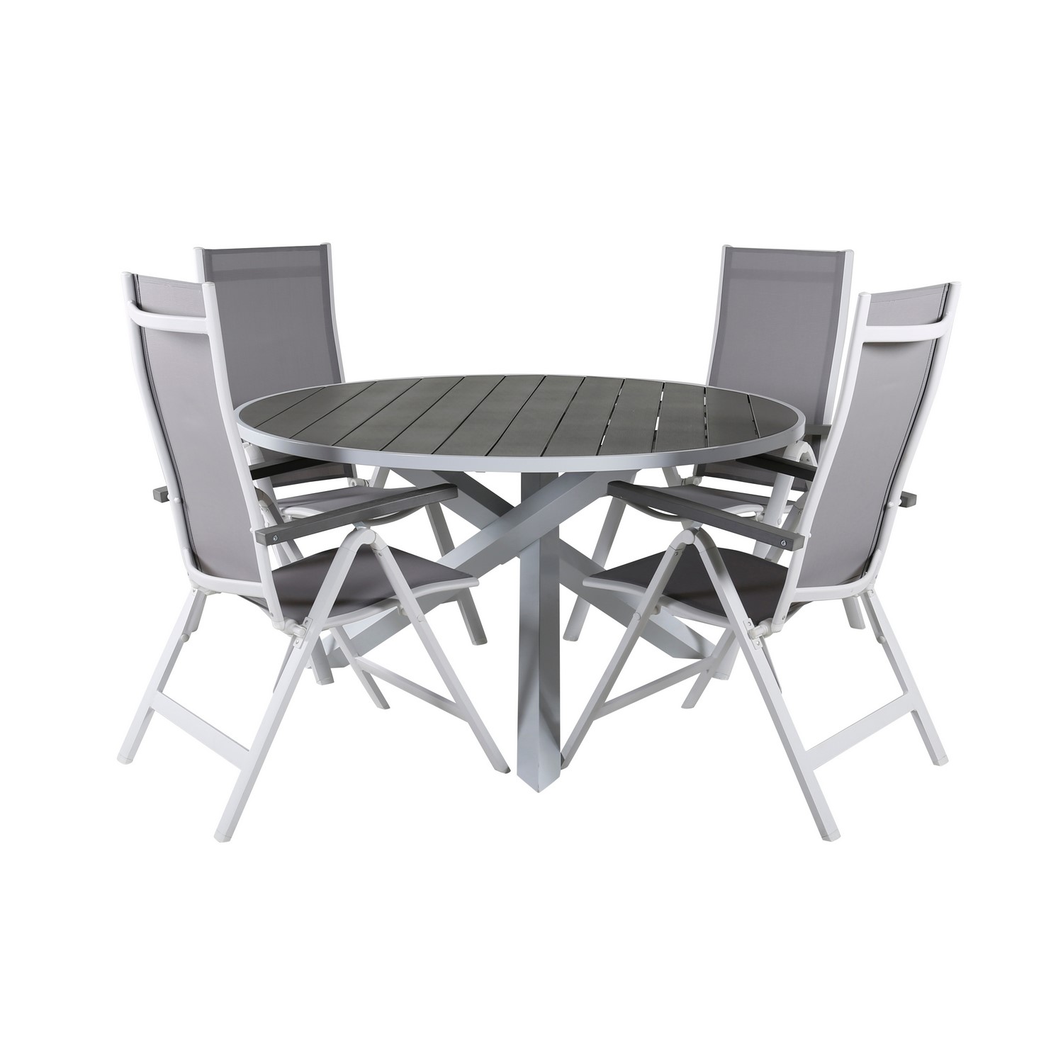 Matgrupp Utomhus Venture Home Pincy Rund med 4 Aleyna PositionsTrädgårdsstolar