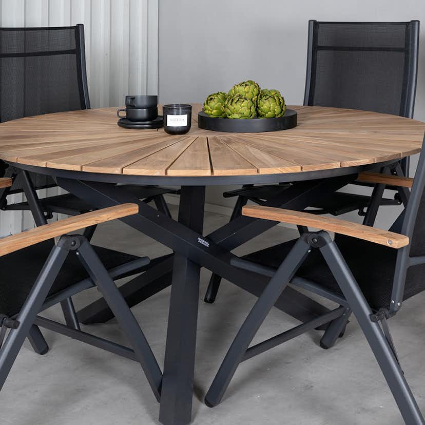 Matgrupp Utomhus Venture Home Meya med 4 Perla PositionsTrädgårdsstolar