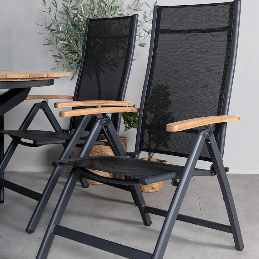 Matgrupp Utomhus Venture Home Meya med 6 Perla PositionsTrädgårdsstolar