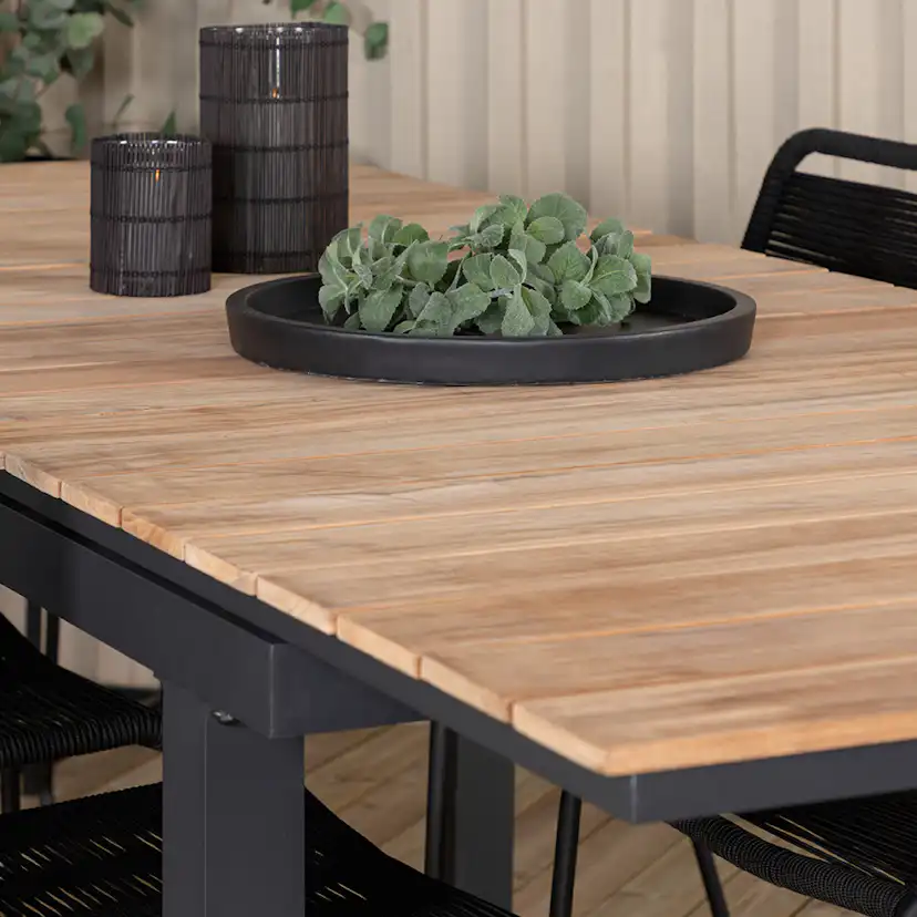 Matgrupp Utomhus Venture Home Mendi med 6 Levi Trädgårdsstolar