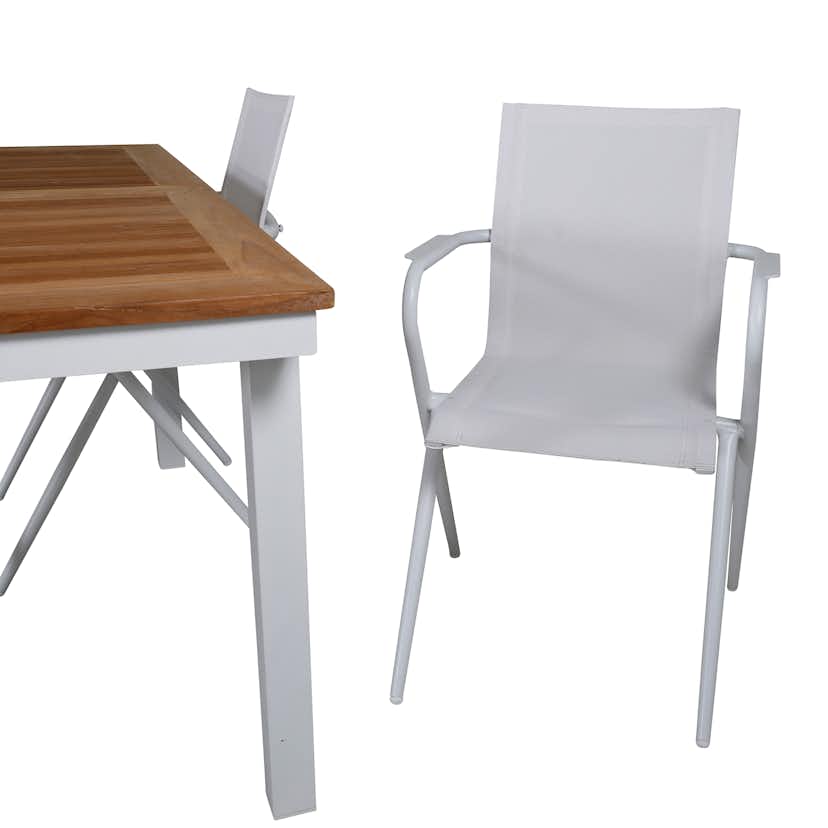 Matgrupp Utomhus Venture Home Pave med 4 Act Trädgårdsstolar L: 160 cm