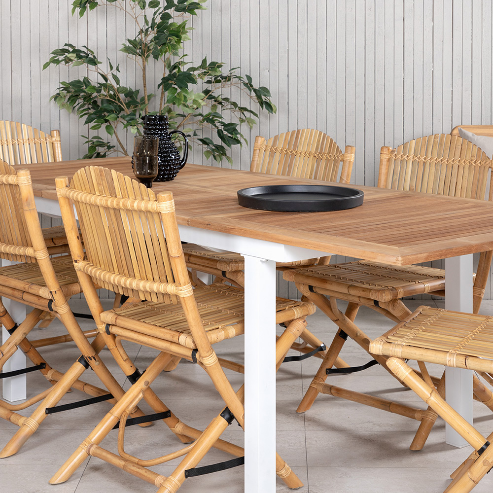 Matgrupp Utomhus Venture Home Pave med 6 Cane Trädgårdsstolar