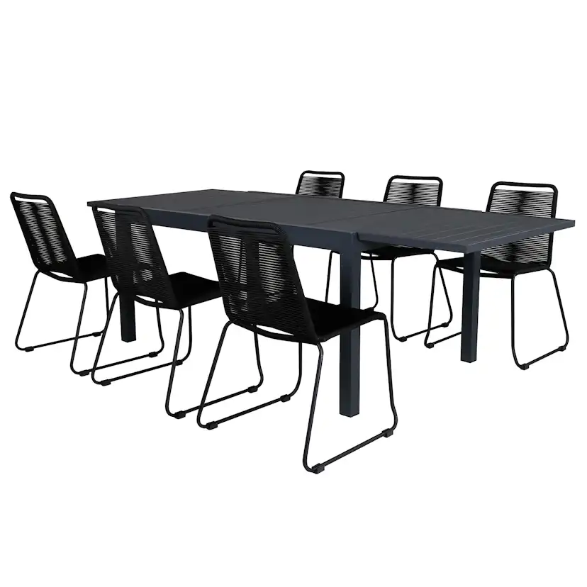 Matgrupp Venture Home Marbella med 6 Levi Stolar