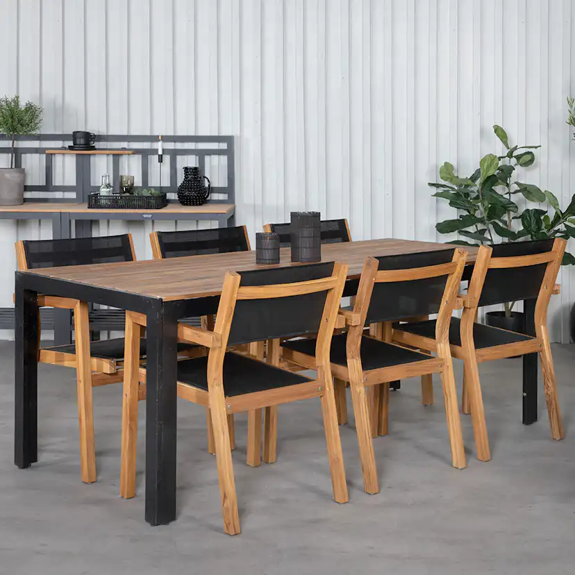 Matgrupp Venture Home Bois med 6 Velle Stolar