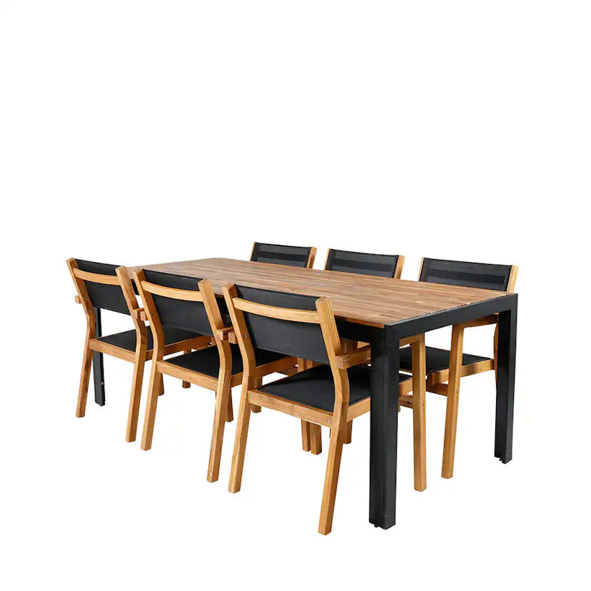 Matgrupp Venture Home Bois med 6 Velle Stolar