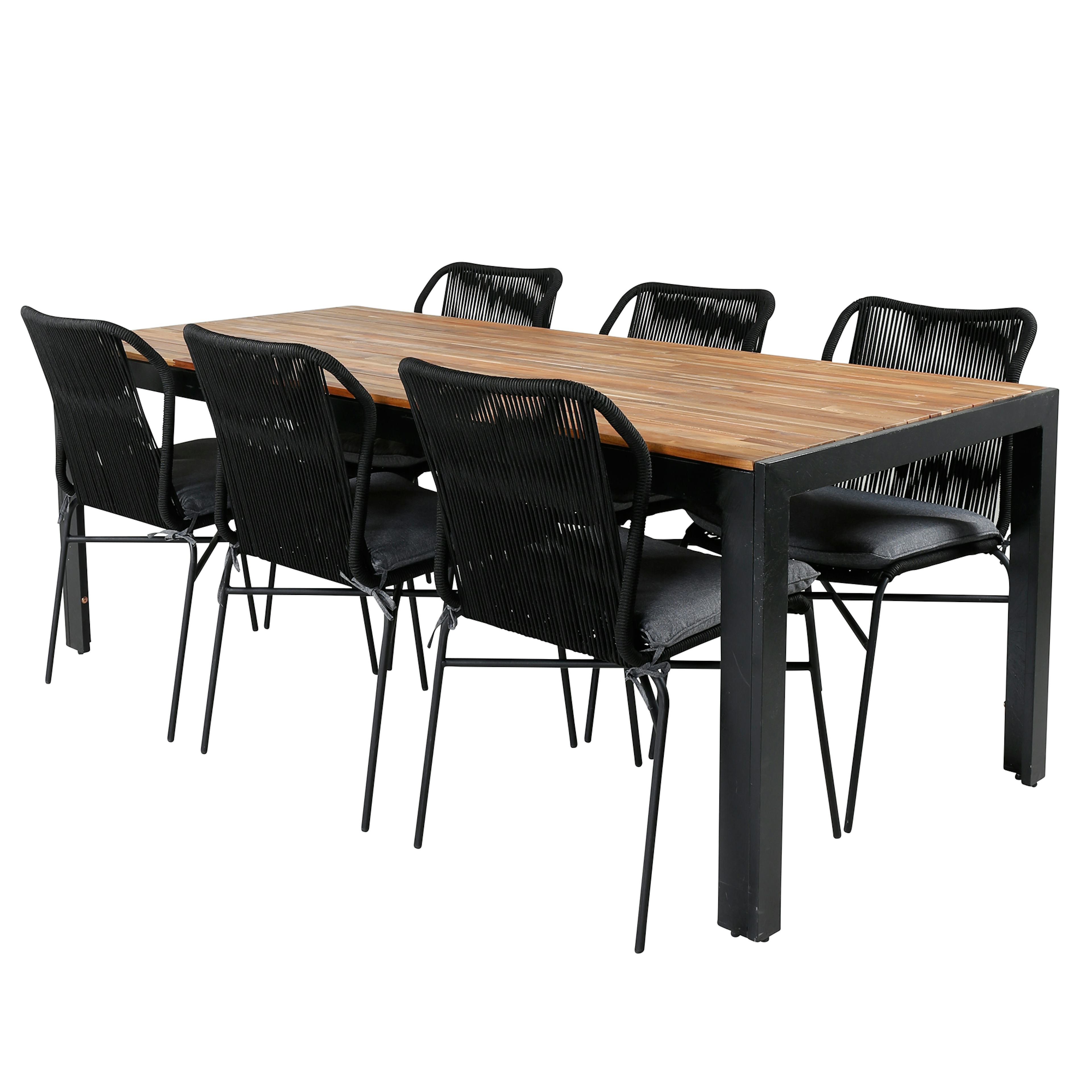 Matgrupp Utomhus Venture Home Bois med 6 Julle Trädgårdsstolar