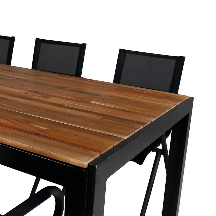 Matgrupp Utomhus Venture Home Bois med 6 Act Trädgårdsstolar