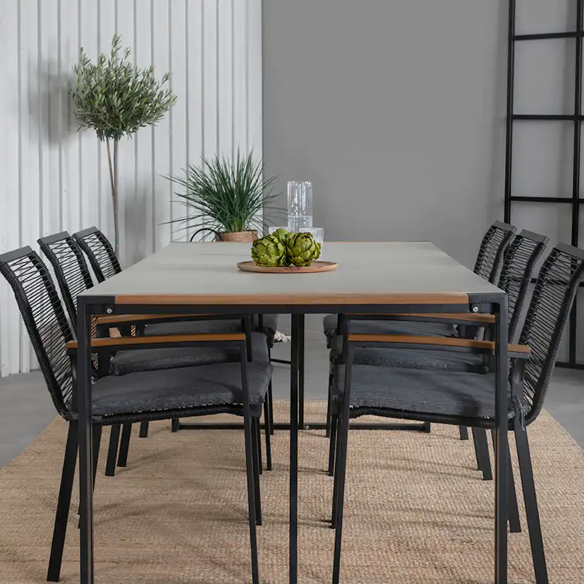 Matgrupp Utomhus Venture Home Texas med Deni Trädgårdsstolar