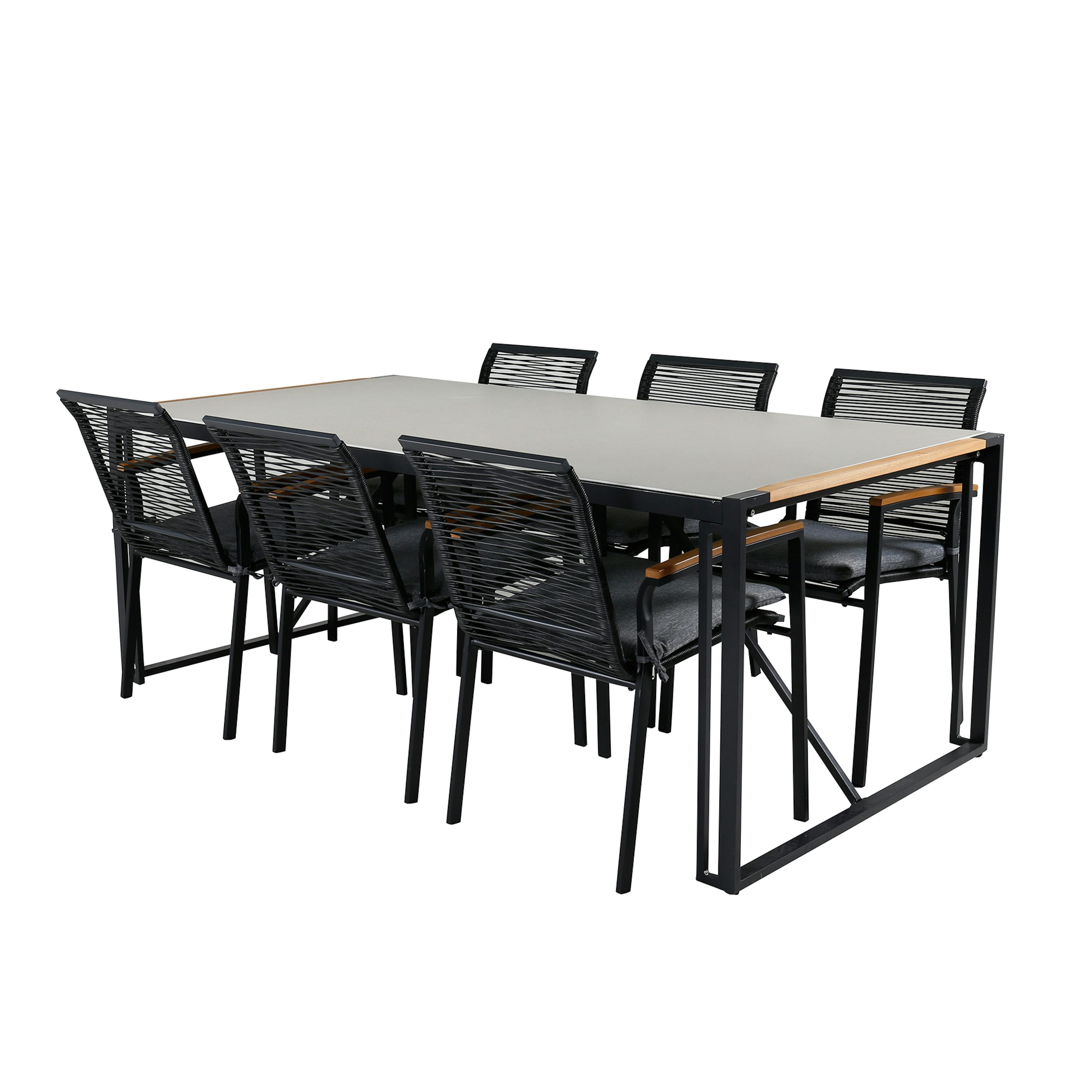 Matgrupp Utomhus Venture Home Texas med Deni Trädgårdsstolar