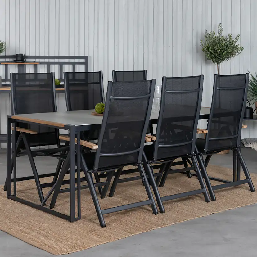 Matgrupp Utomhus Venture Home Texas med 6 Pave Trädgårdsstolar