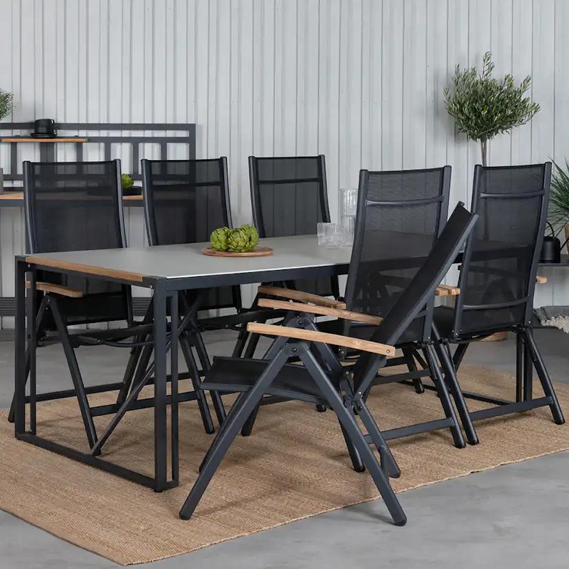 Matgrupp Utomhus Venture Home Texas med 6 Pave Trädgårdsstolar