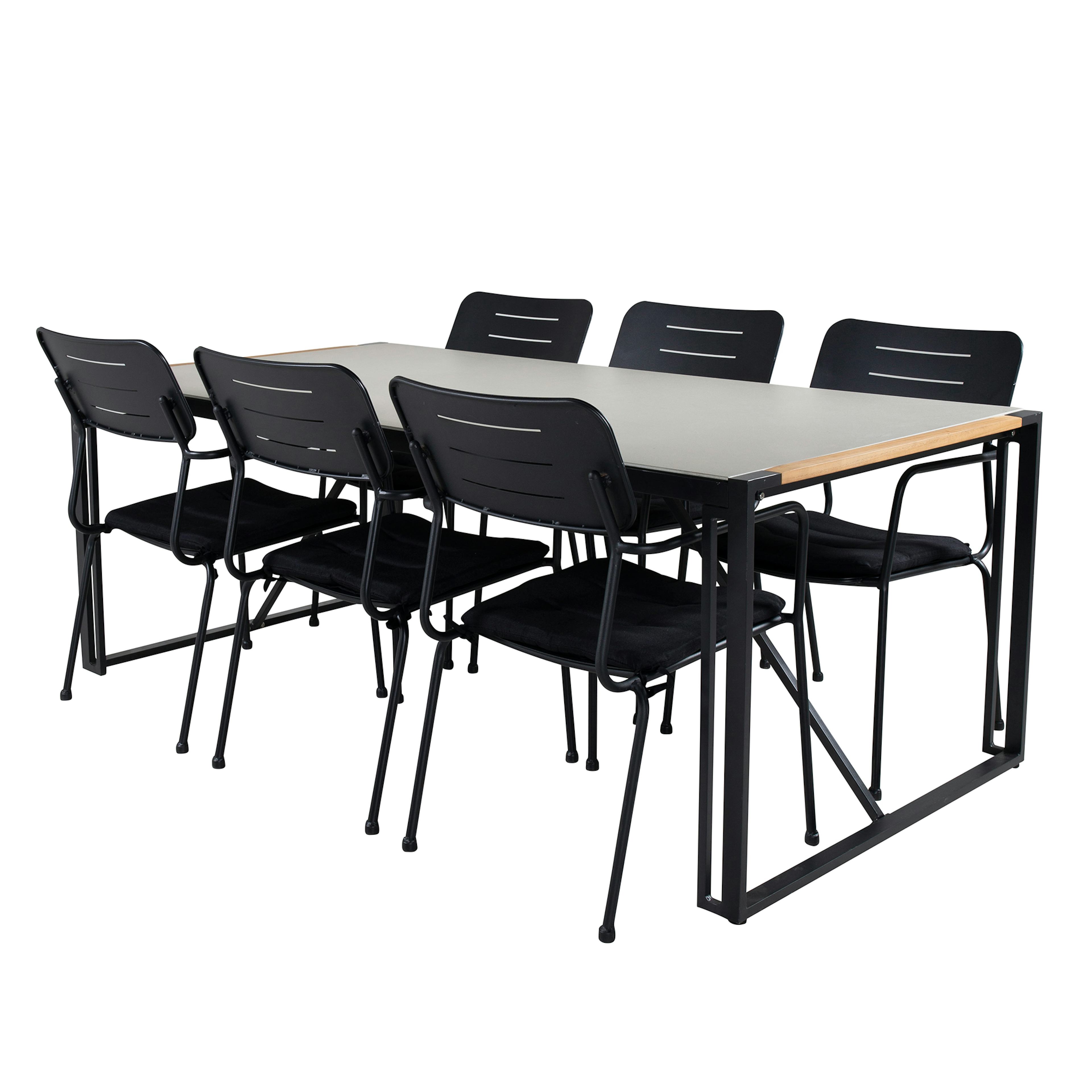 Matgrupp Utomhus Venture Home Texas med 6 Nice Trädgårdsstolar