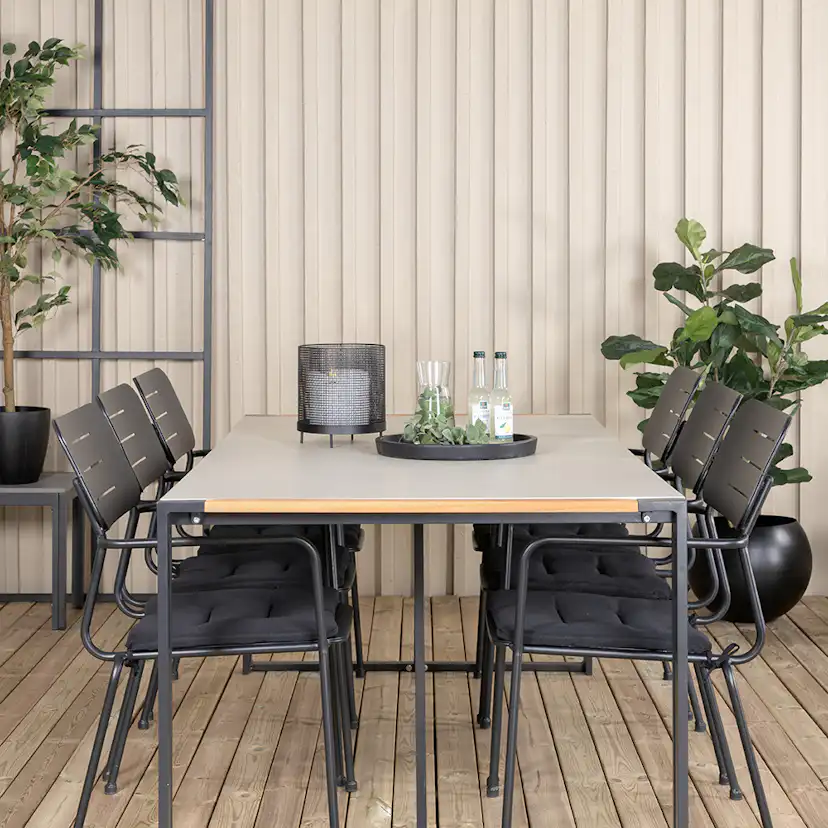 Matgrupp Utomhus Venture Home Texas med 6 Nice Trädgårdsstolar