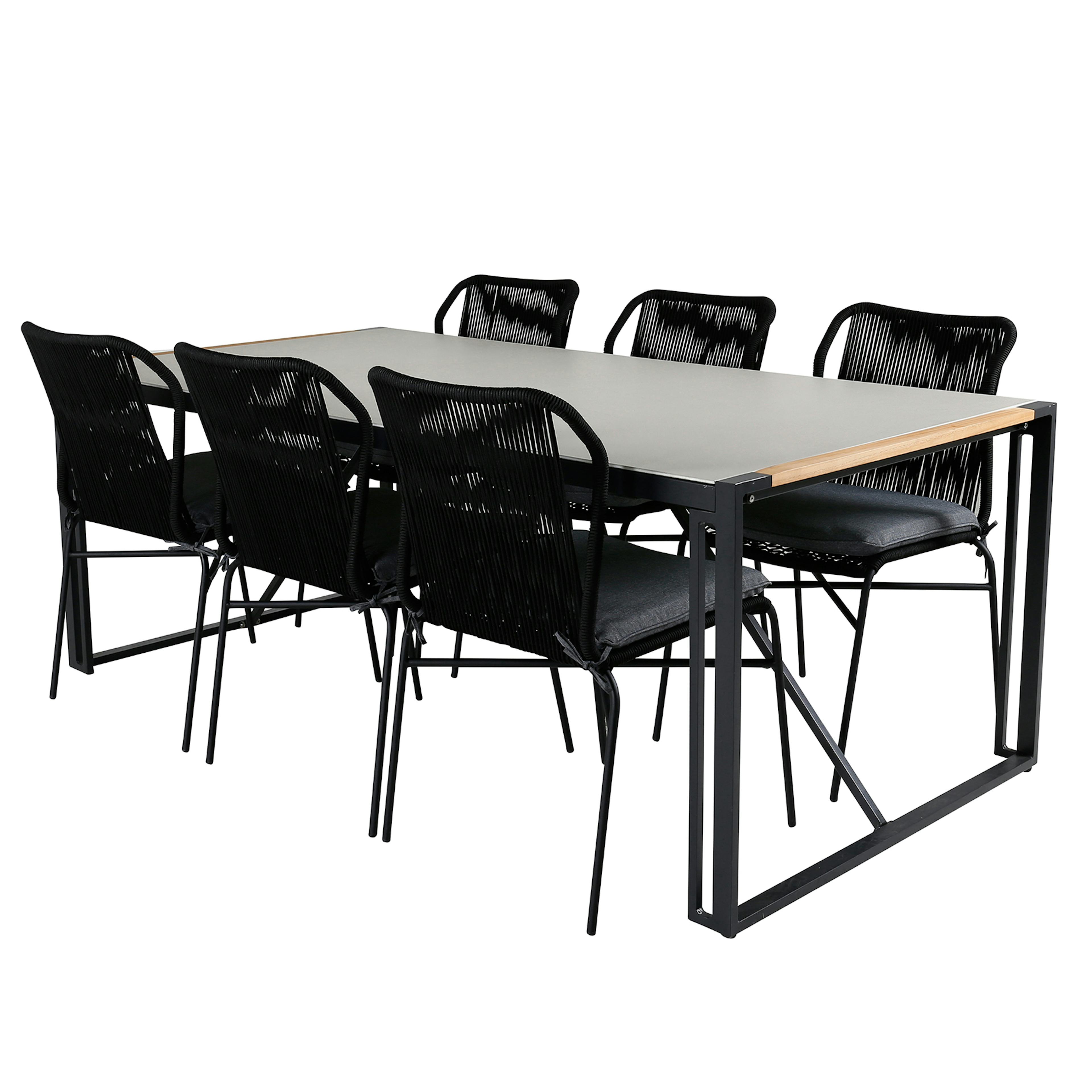 Matgrupp Utomhus Venture Home Texas med 6 Julle Trädgårdsstolar