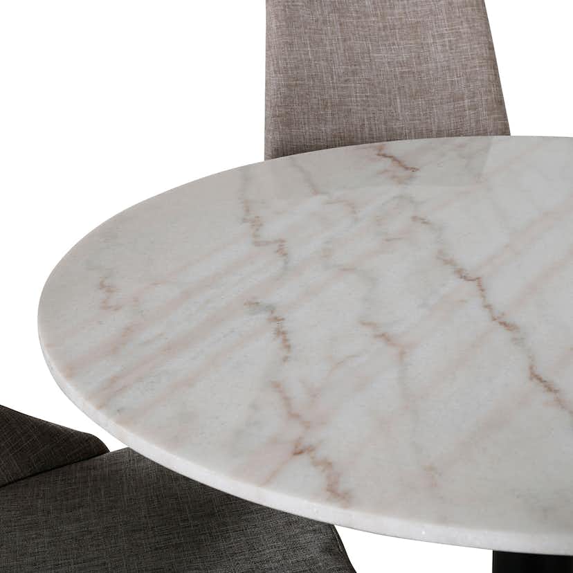 Matgrupp Venture Home Estelle med 4 Leone stolar