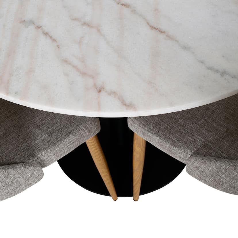 Matgrupp Venture Home Estelle med 4 Leone stolar