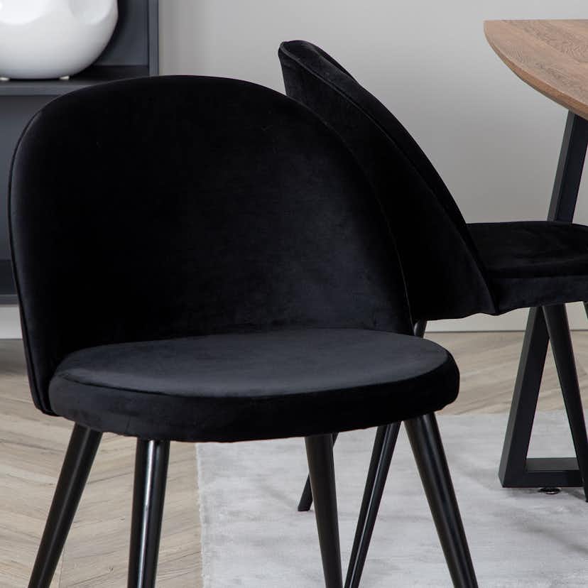 Matgrupp Venture Home Inca med 4 Velvet stolar