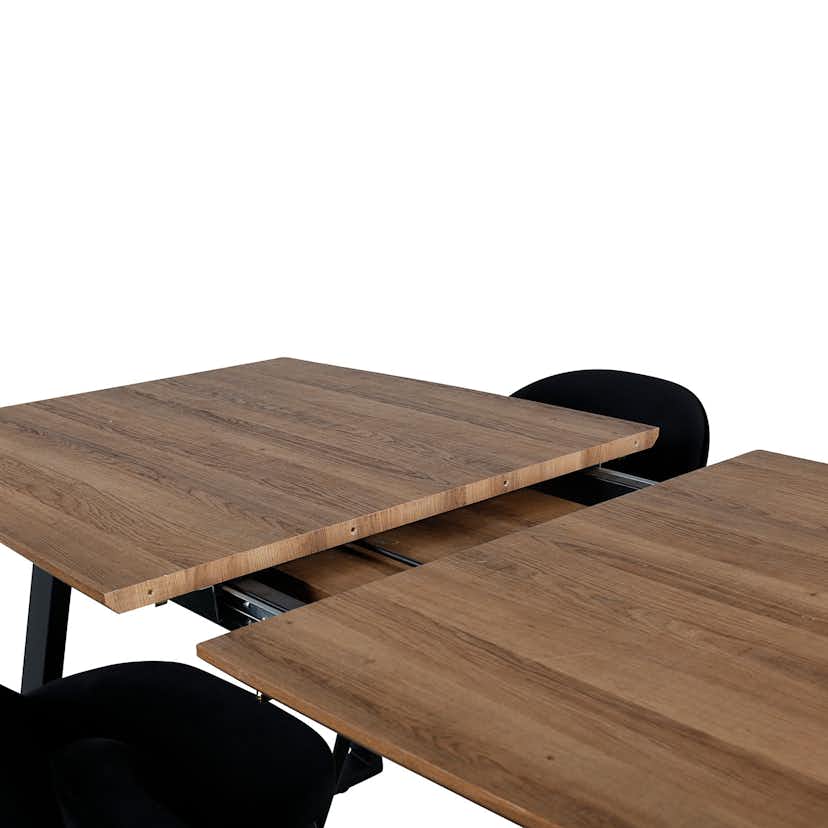 Matgrupp Venture Home Inca med 4 Velvet stolar