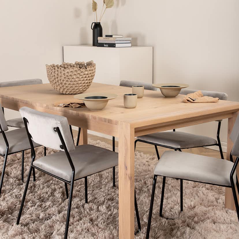 Matgrupp Venture Home Shy med 6 Kungshamn Stolar