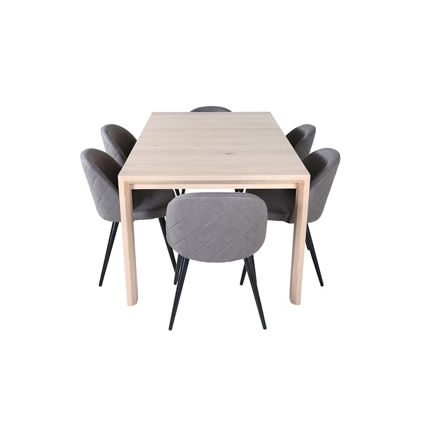 Matgrupp Venture Home Shy med 6 Valentina Stitcthes Stolar Mikrofiber