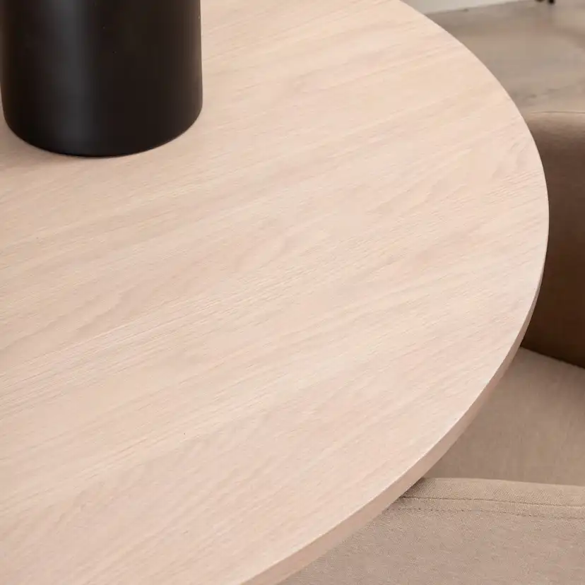 Matgrupp Venture Home Bianca Rund med 4 Bergen Stolar Polyester