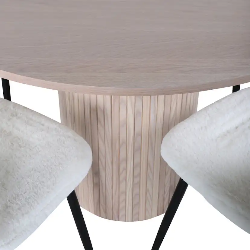 Matgrupp Venture Home Bianca Rund med 4 Pobbie Stolar