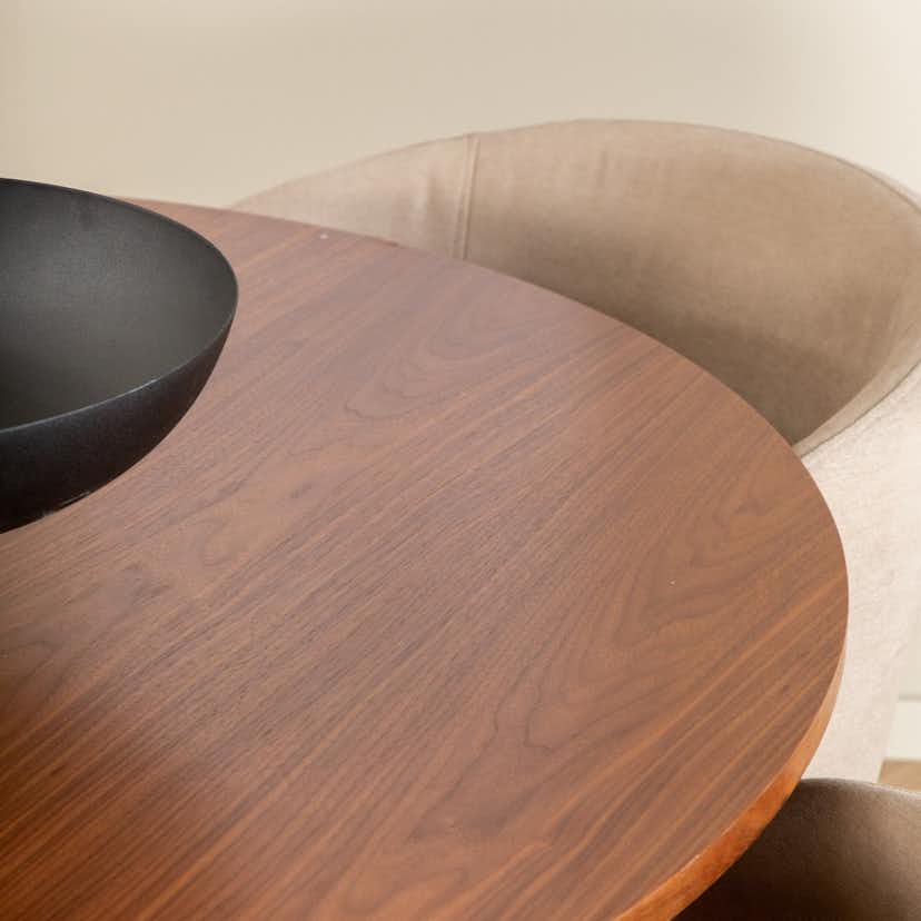 Matbord Venture Home Bianca och 4 Bergen Matstol Venture Homear i Polyester