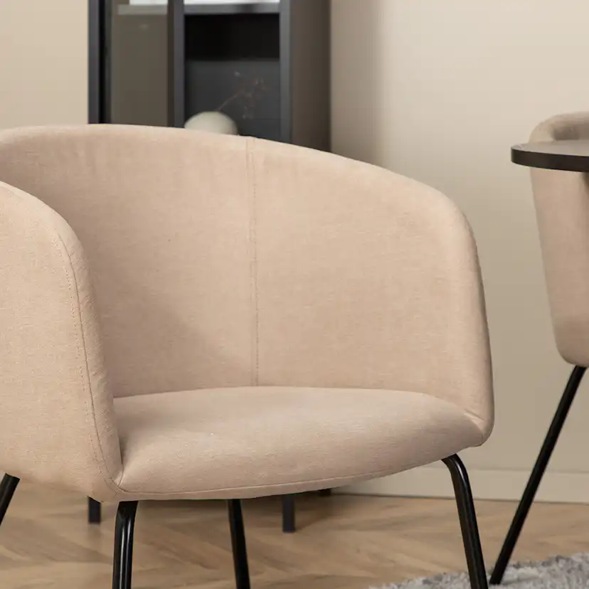 Matgrupp Venture Home Bianca Rund med 4 Bergen Stolar