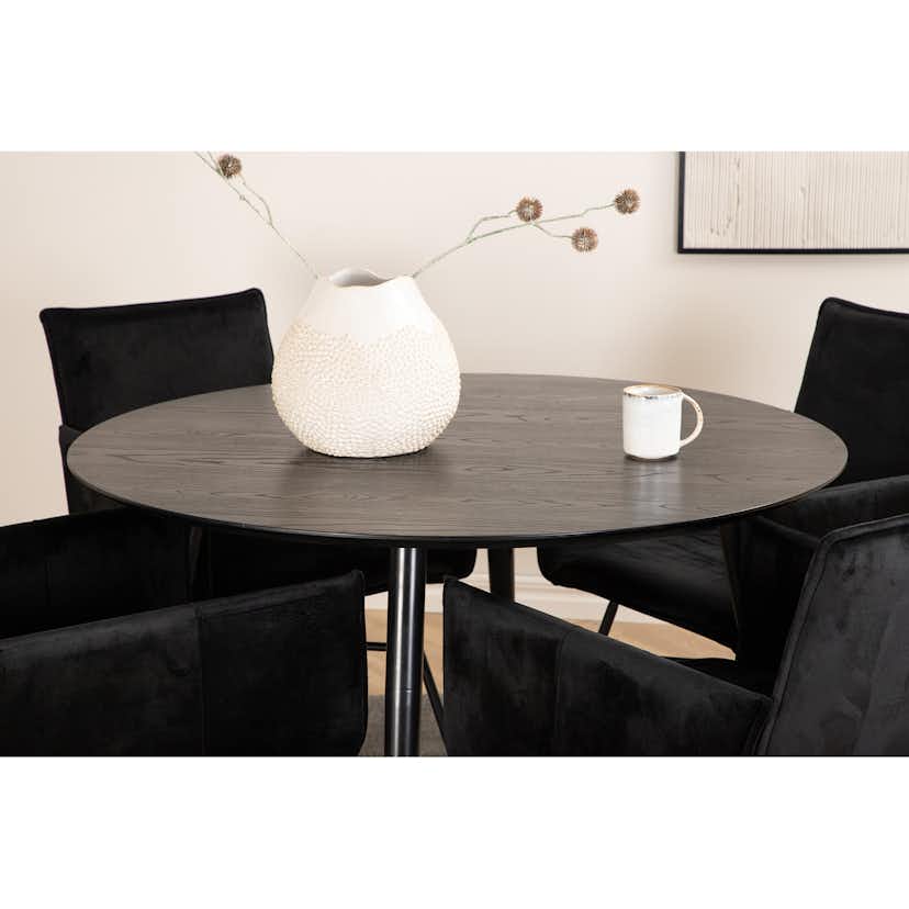 Matgrupp Venture Home Dipp Ø115 cm med 4 Petra Stolar