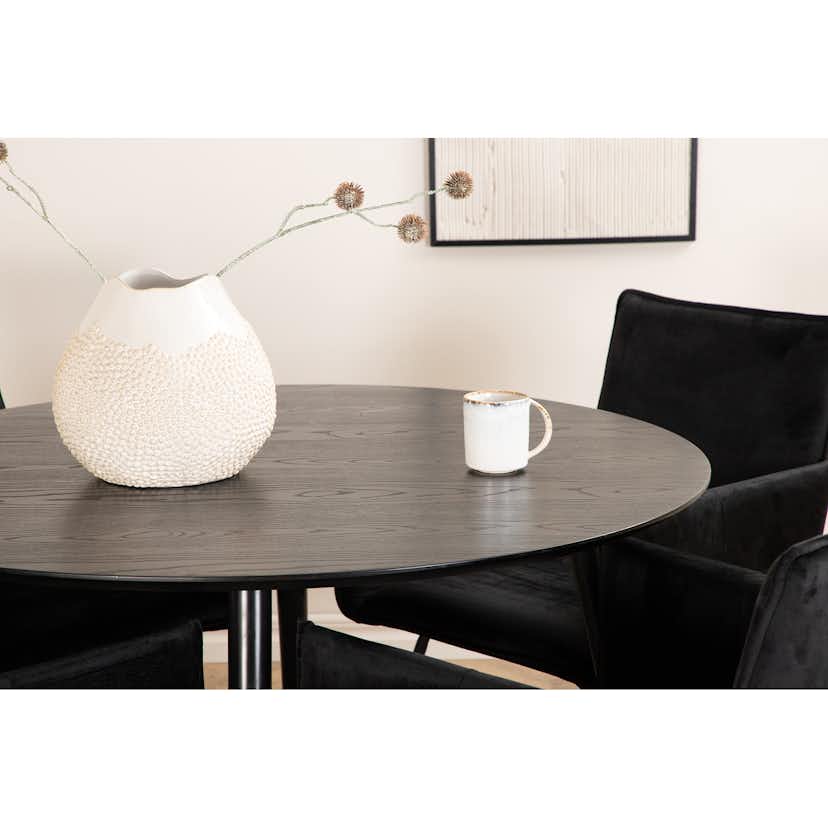 Matgrupp Venture Home Dipp Ø115 cm med 4 Petra Stolar