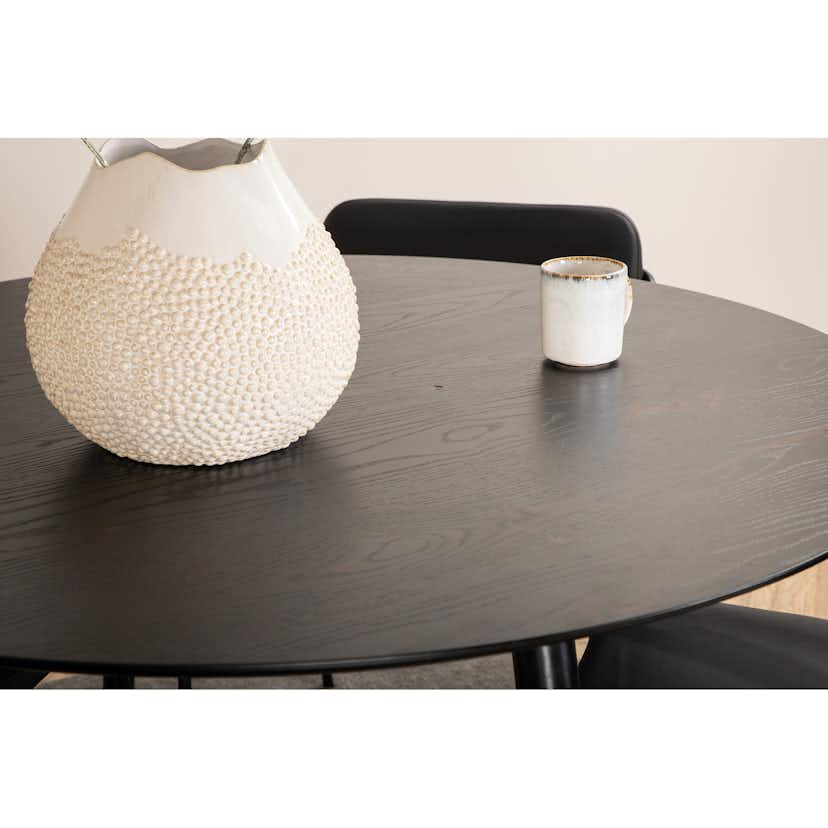 Matgrupp Venture Home Dipp Ø115 cm med 4 Tvist Stolar