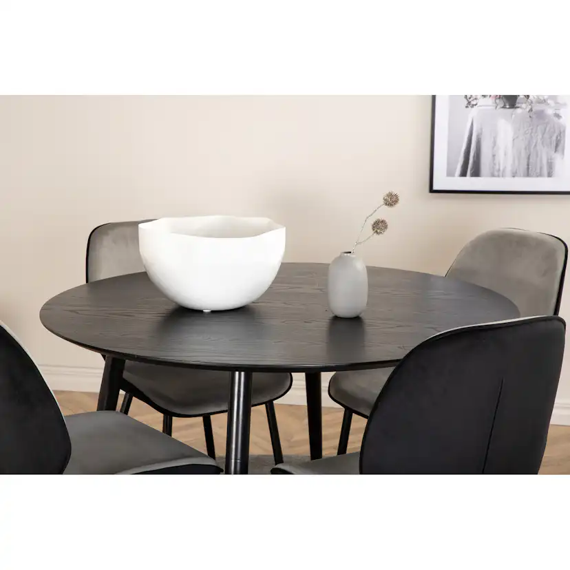 Matgrupp Venture Home Dipp Ø115 cm med 4 Emma Stolar