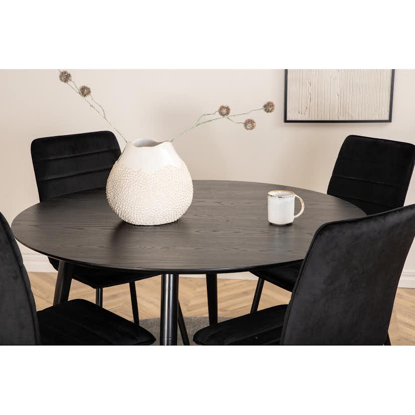 Matgrupp Venture Home Dipp Ø115 cm med 4 Windu Stolar