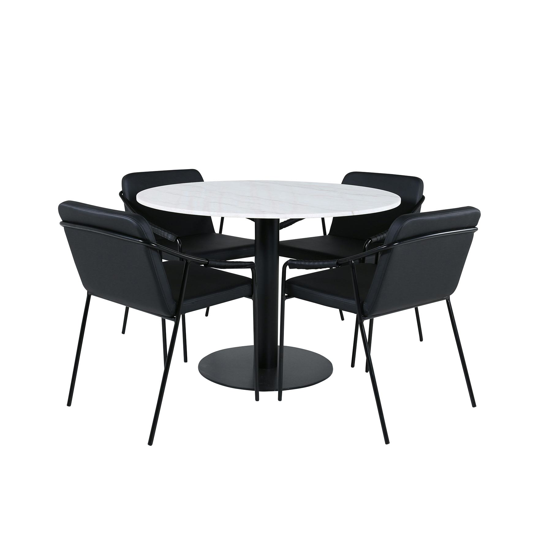 Matgrupp Venture Home med Ester Matbord och 4 Tjärö Matstolar