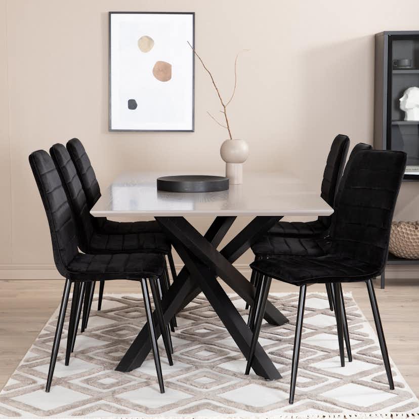 Matgrupp Venture Home Piata med 6 Walerina Stolar