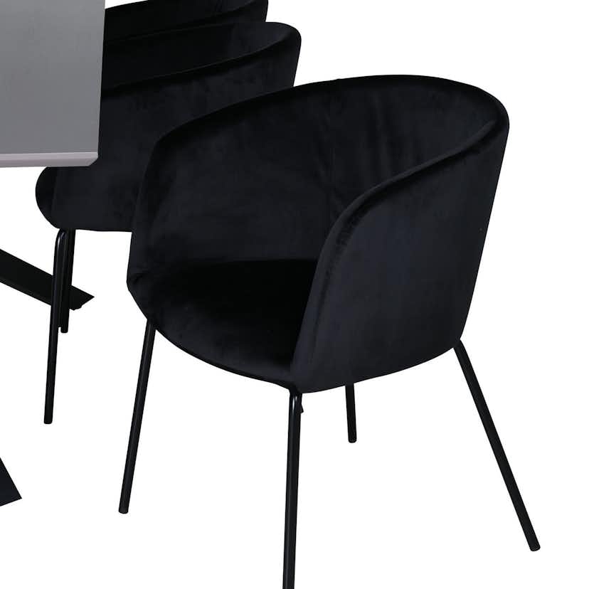 Matgrupp Venture Home Piata med 6 Bergen Stolar