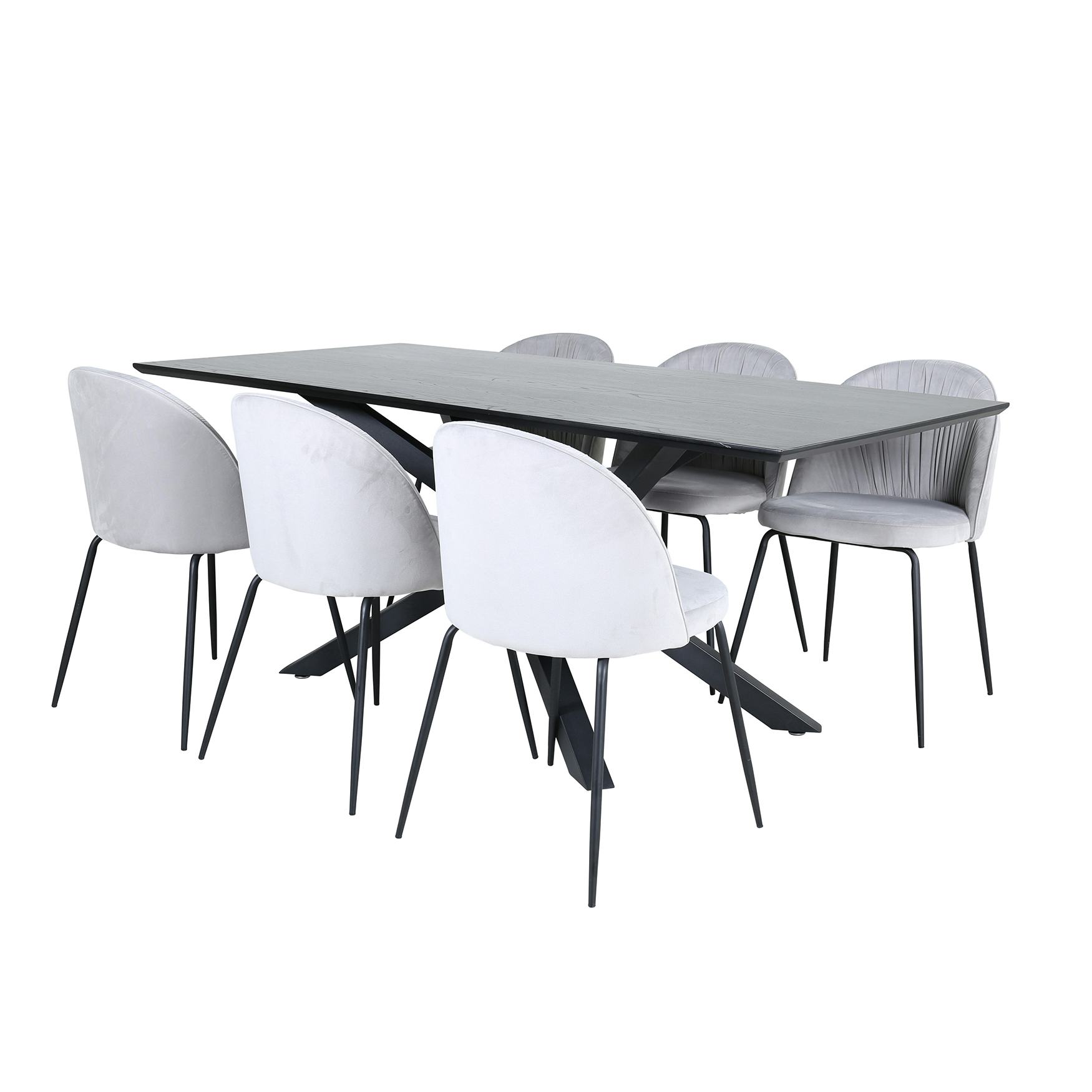 Matgrupp Venture Home med Piata Matbord och 6 Wrigley Matstolar