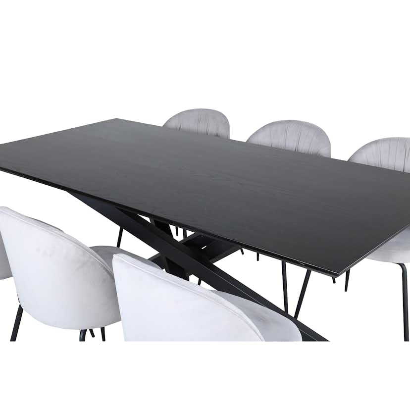 Matgrupp Venture Home med Piata Matbord och 6 Wrigley Matstolar