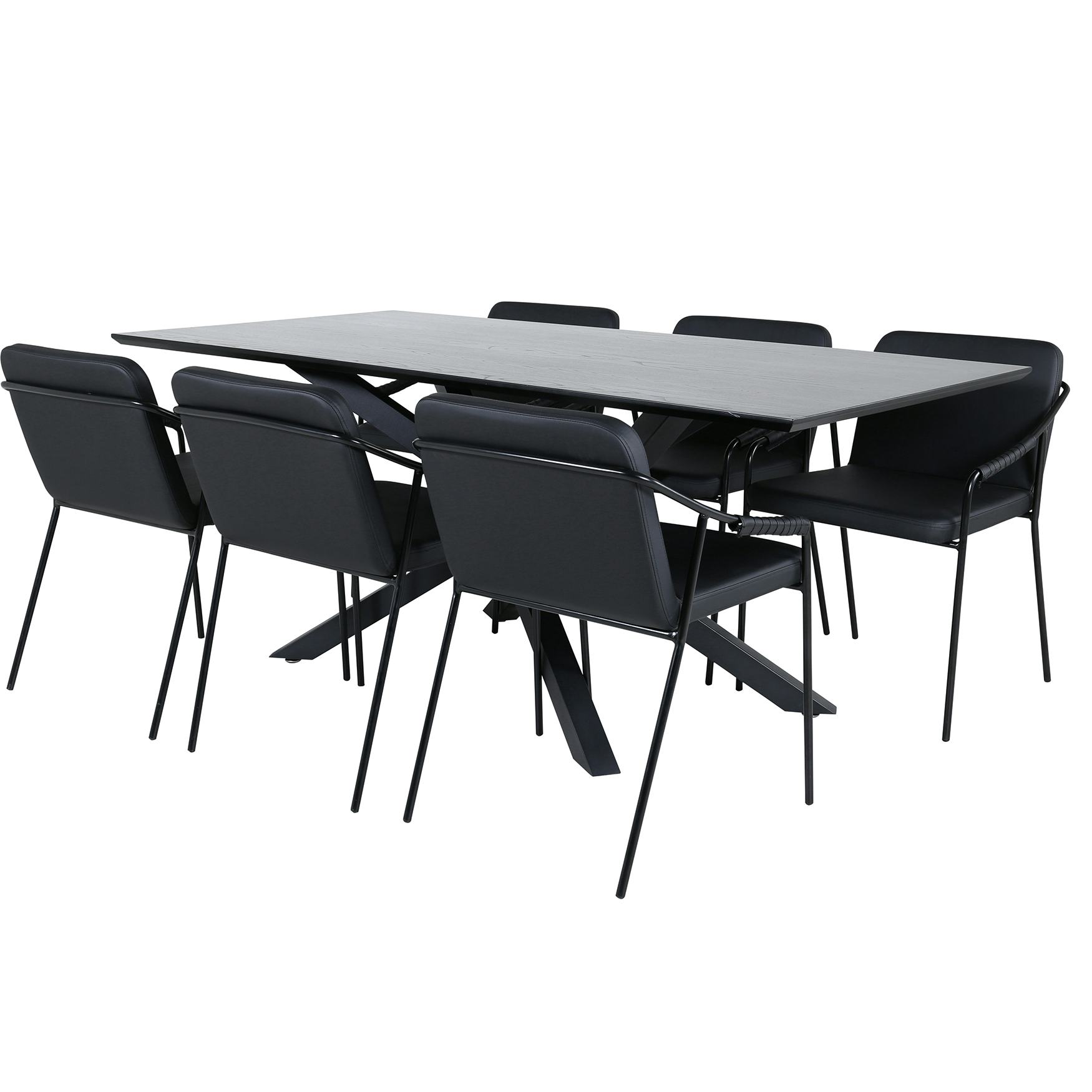 Matgrupp Venture Home med Piata Matbord och 6 Tjärö Matstolar