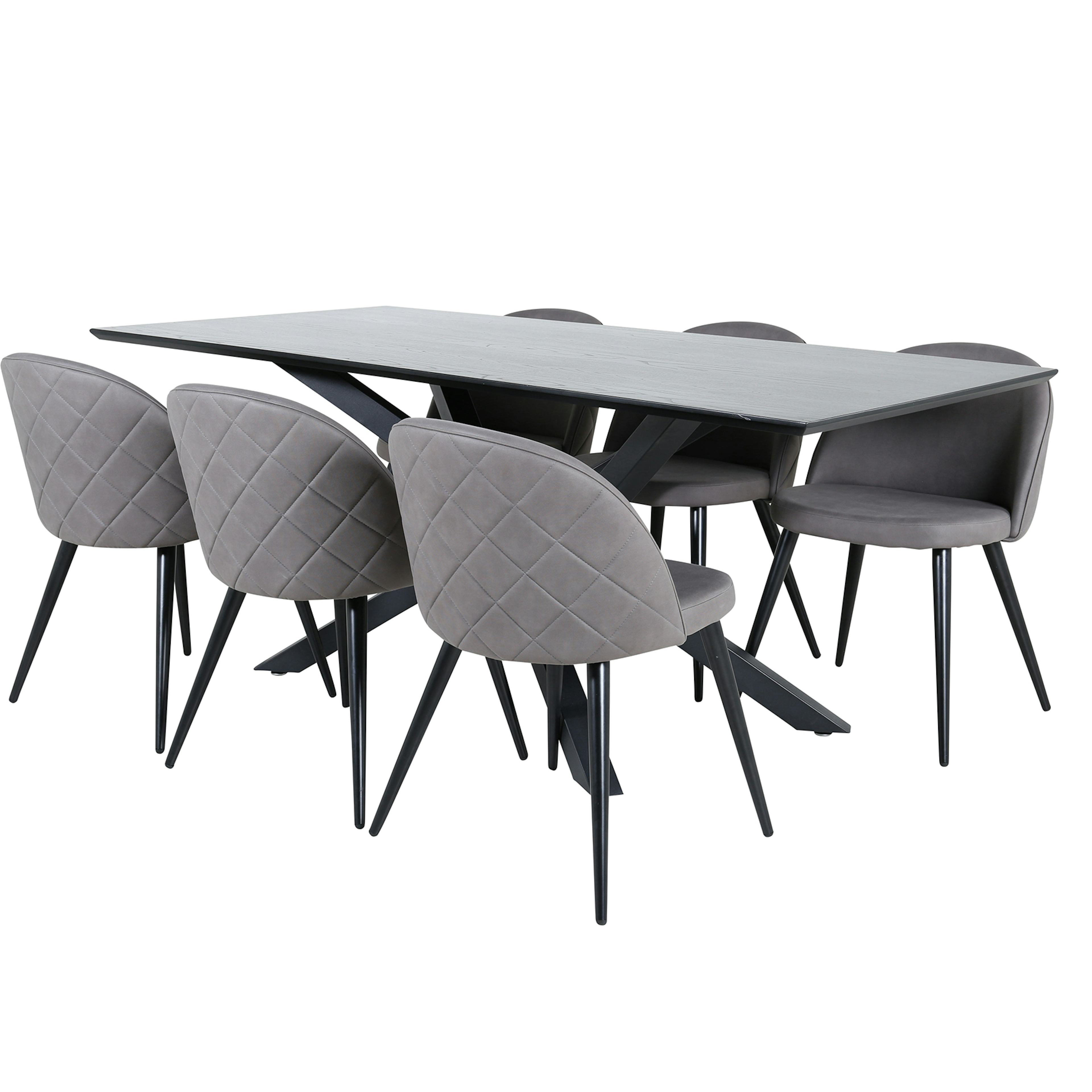 Matgrupp Venture Home med Piata Matbord och 6 Valentina Stitcthes Matstolar