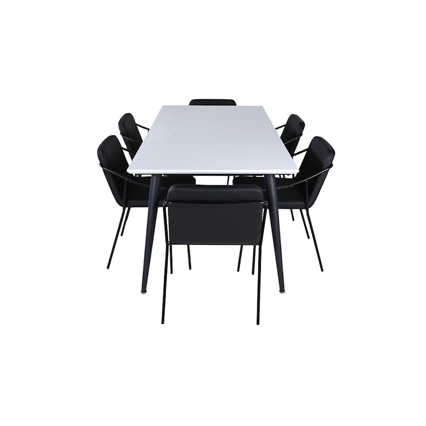 Matgrupp Venture Home Jolie med 6 Tjärö Stolar