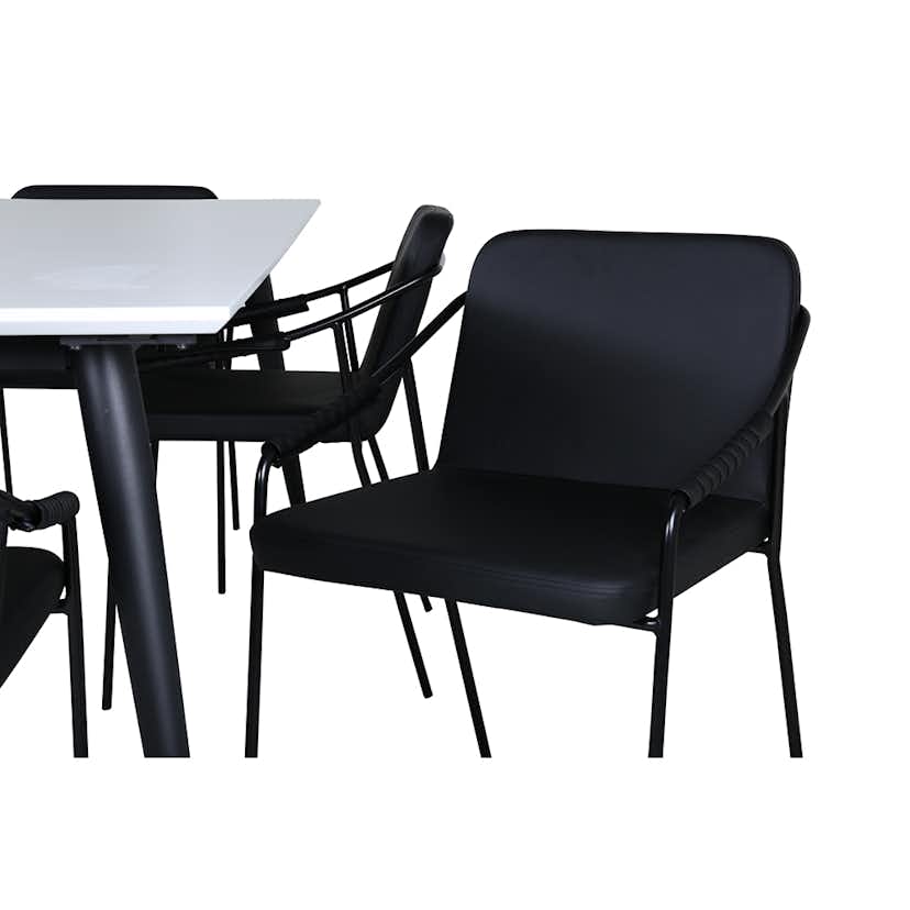 Matgrupp Venture Home Jolie med 6 Tjärö Stolar