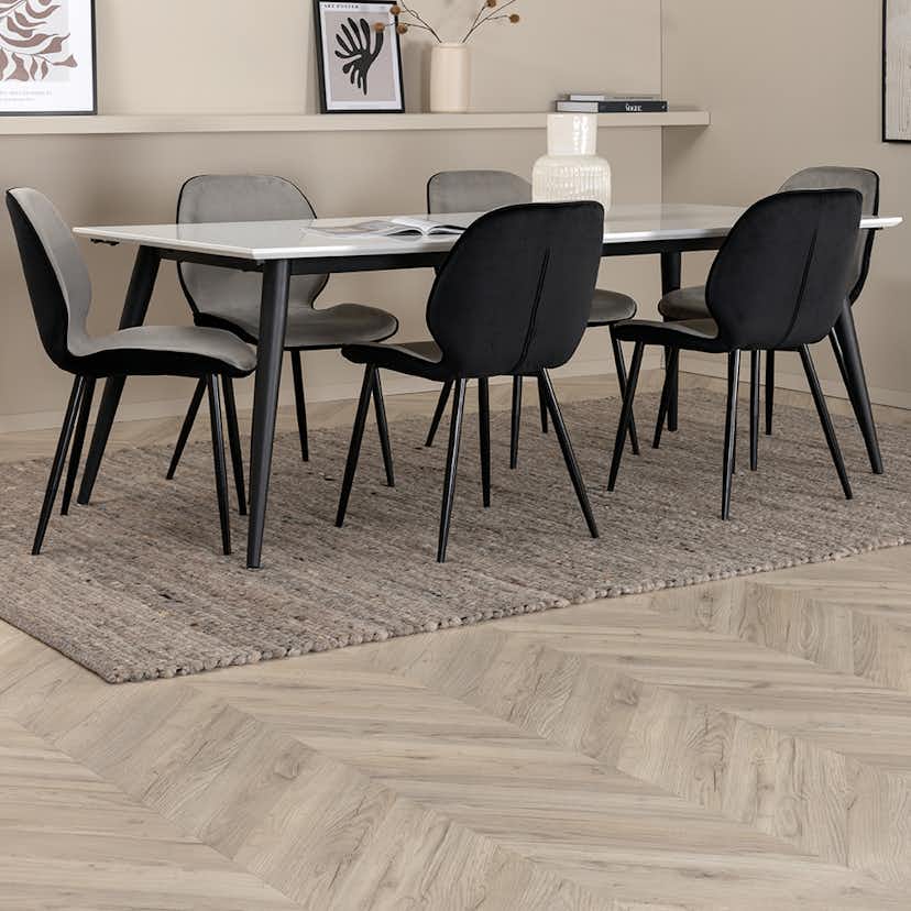 Matgrupp Venture Home Jolie med 6 Elisa Stolar