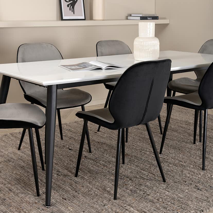 Matgrupp Venture Home Jolie med 6 Elisa Stolar