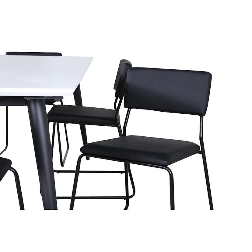 Matgrupp Venture Home Jolie med 6 Kungshamn Stolar Konstläder