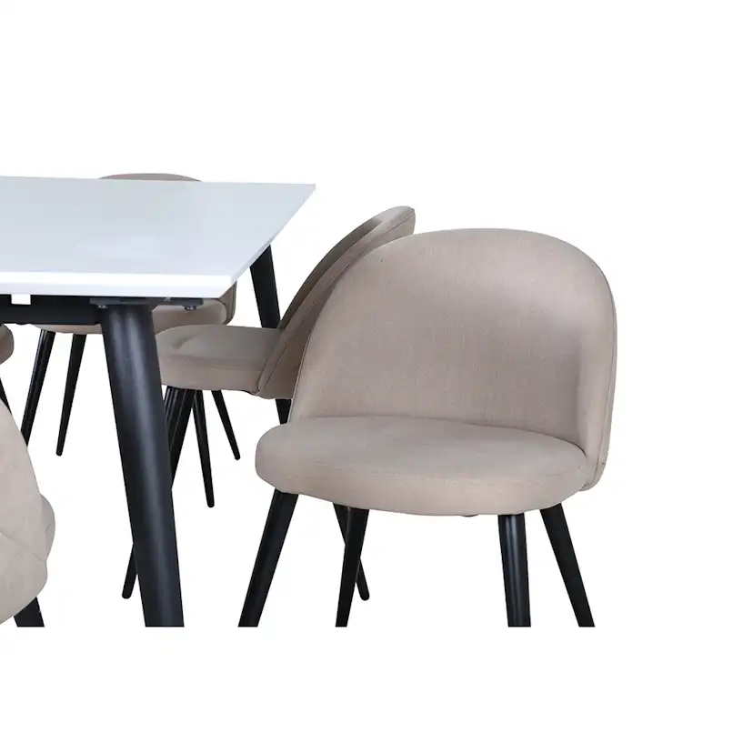 Matgrupp Venture Home Jolie med 6 Valentina Stitcthes Stolar Polyesterlinen