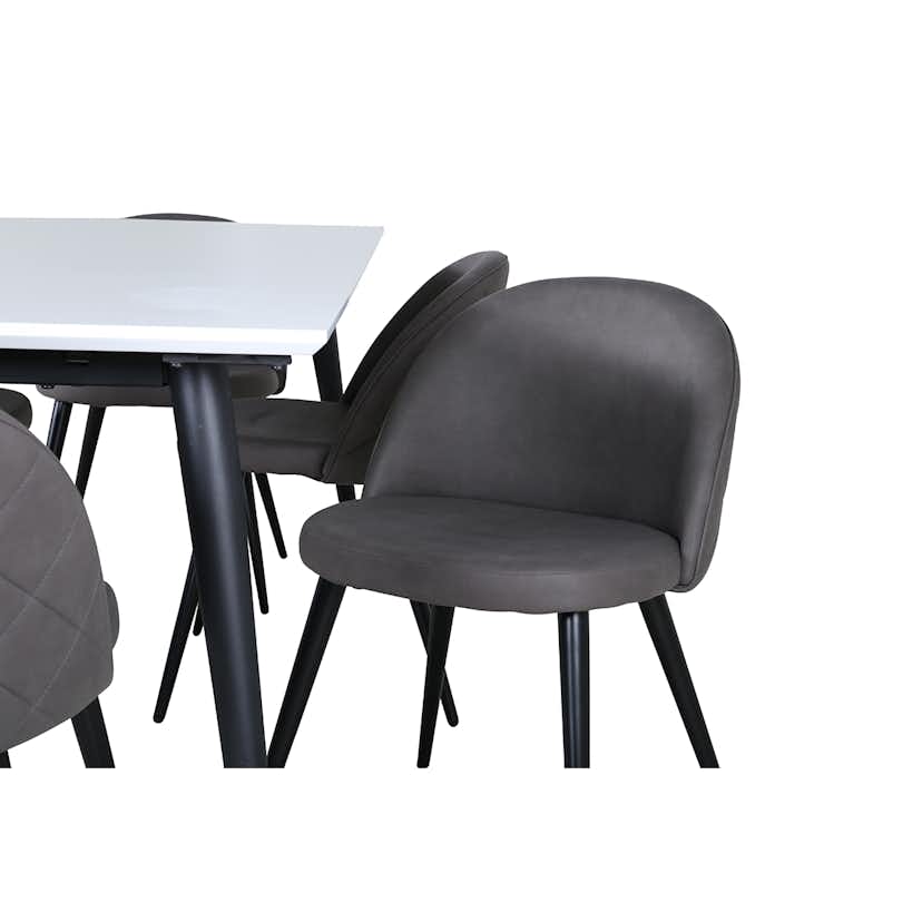 Matgrupp Venture Home Jolie med 6 Valentina Stitcthes Stolar Mikrofiber