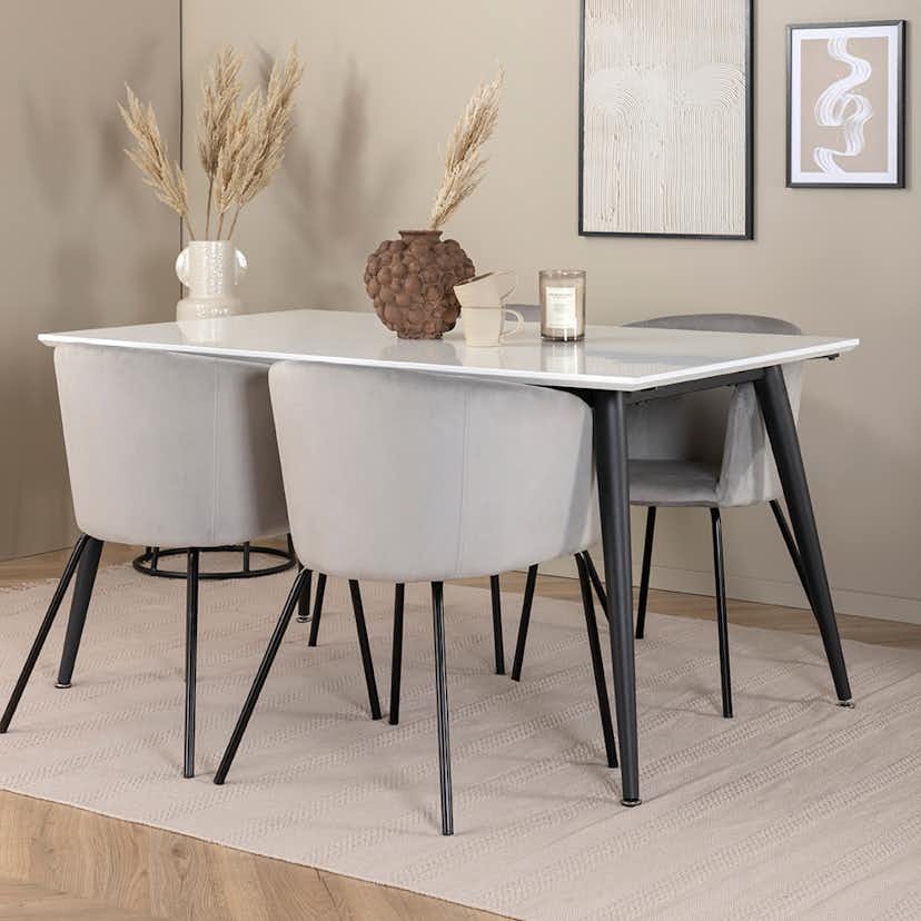 Matgrupp Venture Home Jolie med 4 Bergen Stolar