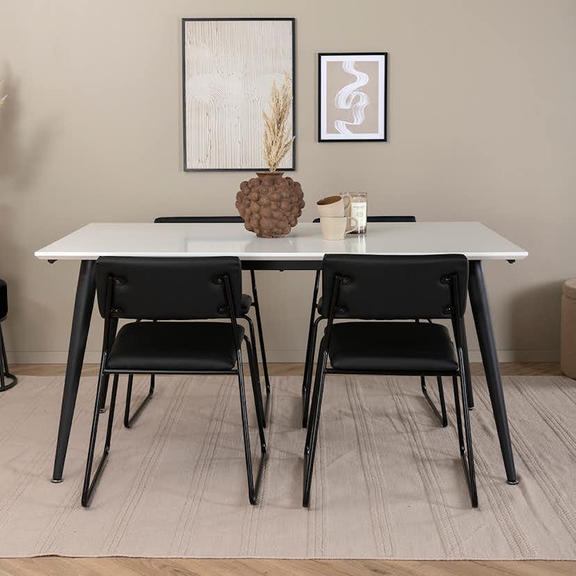 Matgrupp Venture Home Jolie med 4 Kungshamn Stolar Konstläder