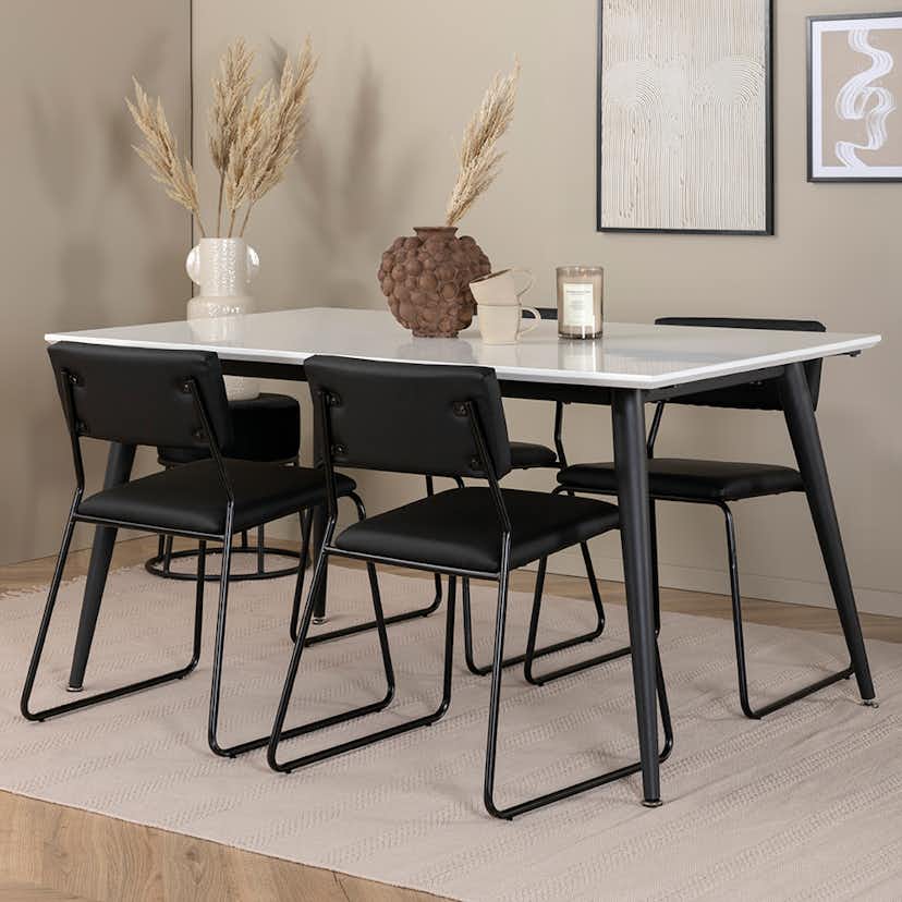 Matgrupp Venture Home Jolie med 4 Kungshamn Stolar Konstläder